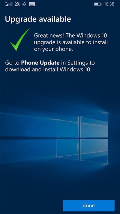 Как обновить ваш смартфон на Windows Phone до Windows 10 Mobile - экран обновления